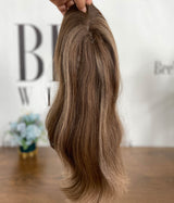 Kippah Fall Sheitel Finest Human Hair Silk Top Toppers - #July