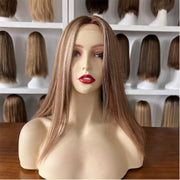 T14/8 22″ Human Hair Medical Silicone Wigs