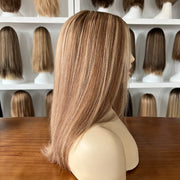 T14/8 22″ Human Hair Medical Silicone Wigs