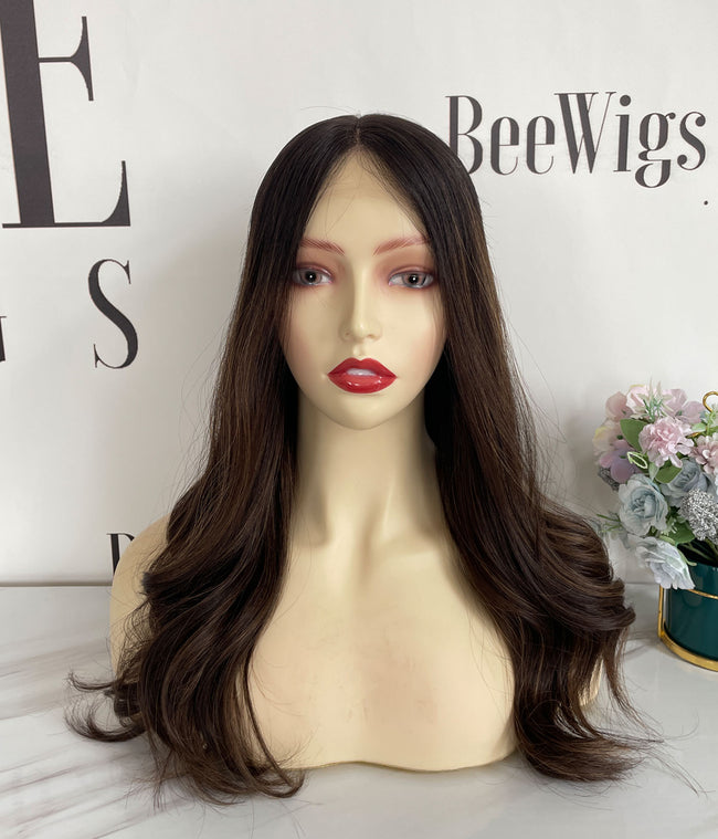#1/2 with Highlights Classic Color Lace Top Wig