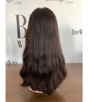 22 inch Brown Color Lace Top Wig with Wavy Hair