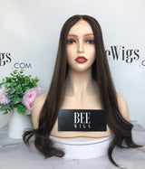 Brazilian Hair with Highlights Transparent Lace Top Wig