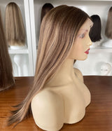 #4/6 With Highlights Classic Color Lace Top Wig - #Blimi