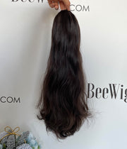 16 inch Ponytail Clip Human Hair Ponytail with Weave