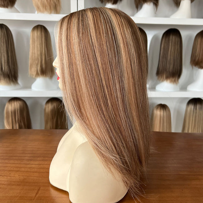 T14/8 22″ Human Hair Medical Silicone Wigs